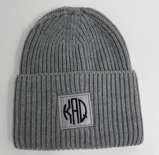 KAQ ribbad beanie - grå