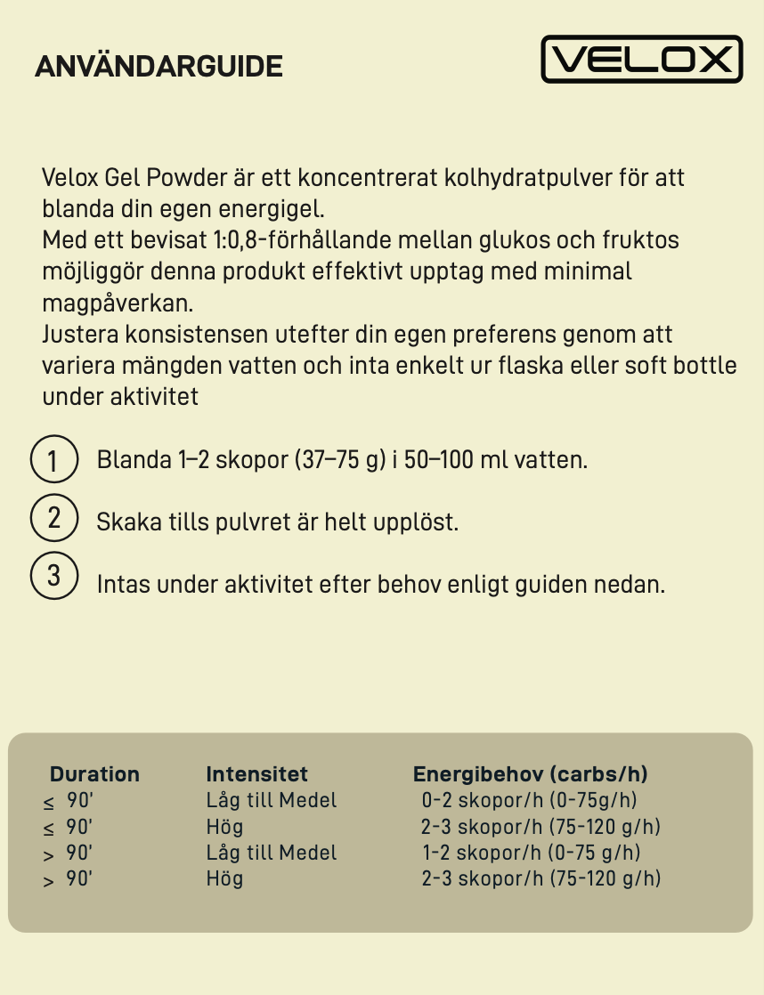 Velox Gel Powder: Gelpulver Neutral (500g)